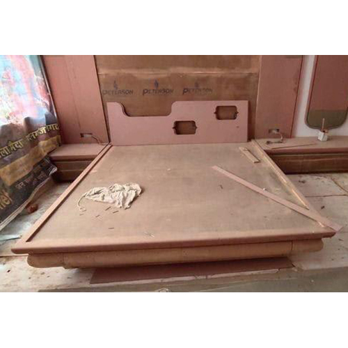 Designer Bed - Color: Natural Wood Finish (Customizable On Request)
