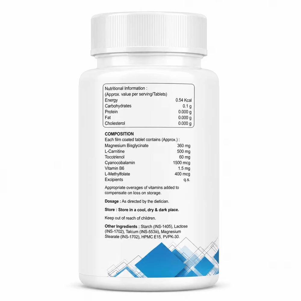 Magnesium Bisglycinate, L- Carnitine Tocotrienol Tablets