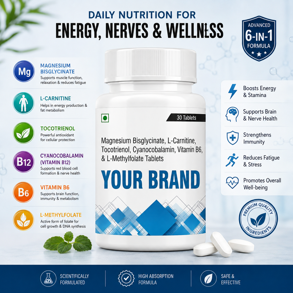 Magnesium Bisglycinate, L- Carnitine Tocotrienol Tablets