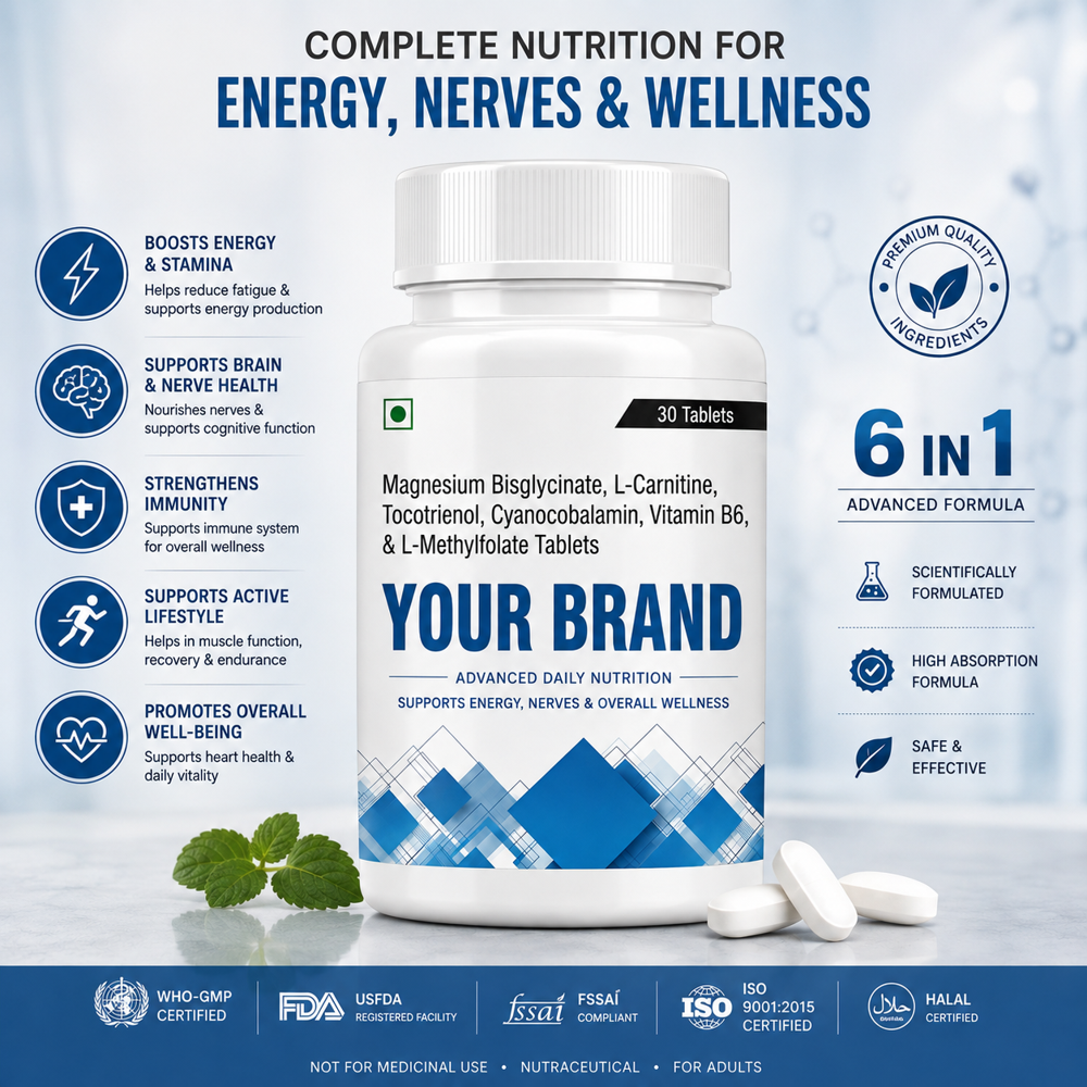 Magnesium Bisglycinate, L- Carnitine Tocotrienol Tablets
