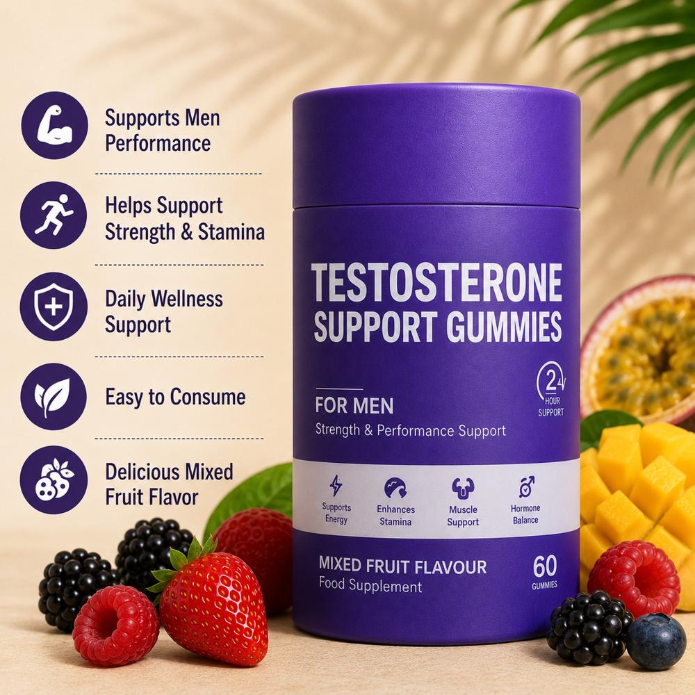 Testosterone Support Gummies for Men Strength & Performance Support