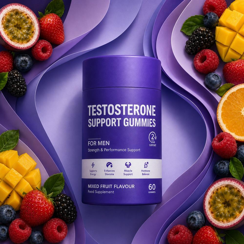 Testosterone Support Gummies for Men Strength & Performance Support