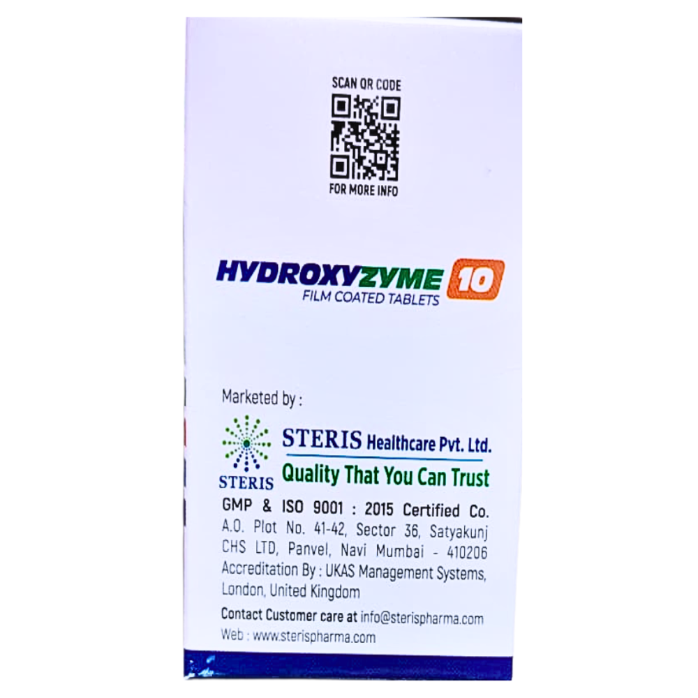 Hydroxyzine Hydrochloride Tablets Ip 10 mg