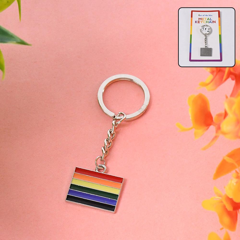 Rainbow Design Metal Keyring Key Chain (1 Pc Mix Design) - Color: Car & Motorbike