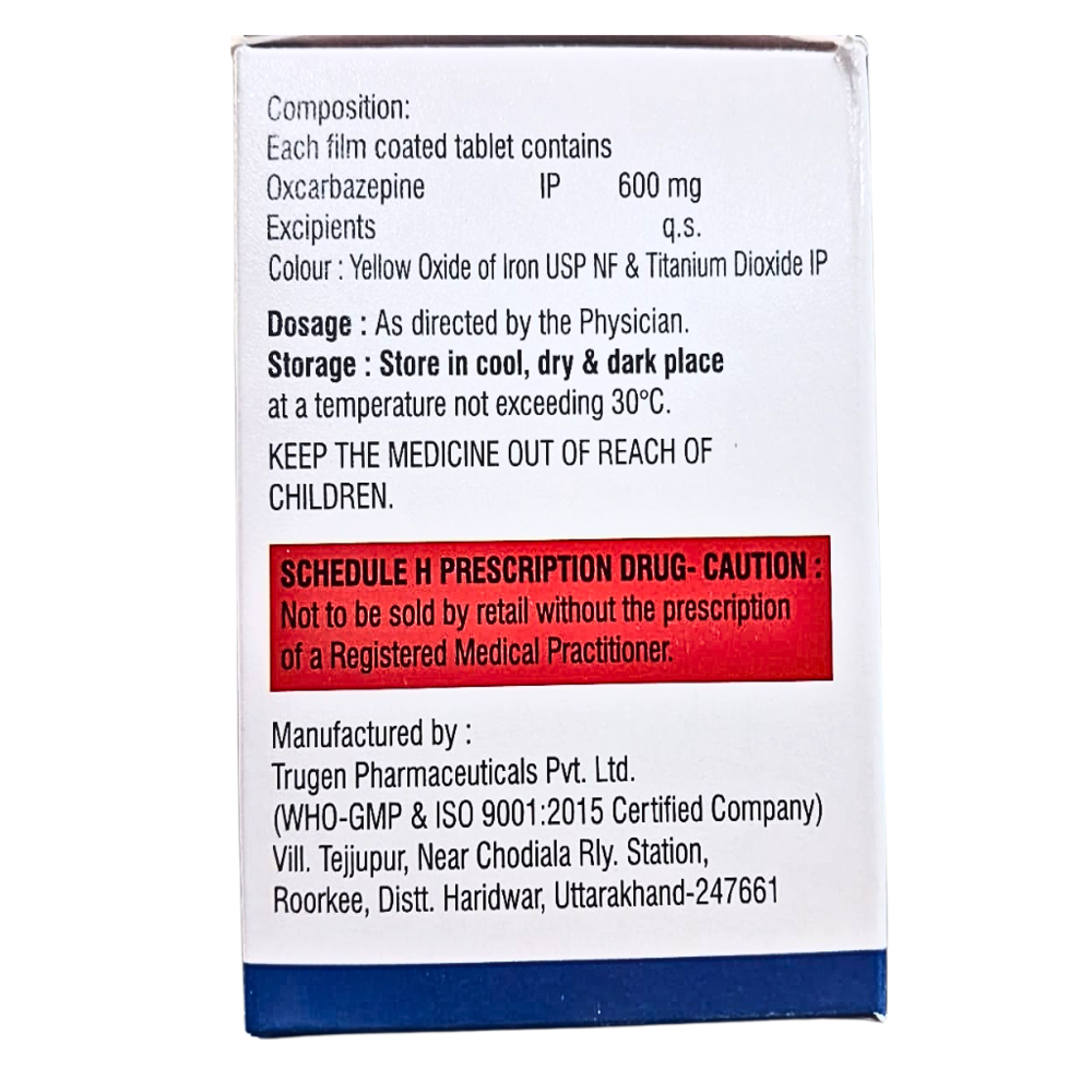 Oxcarbazepine Tablets IP 600 mg