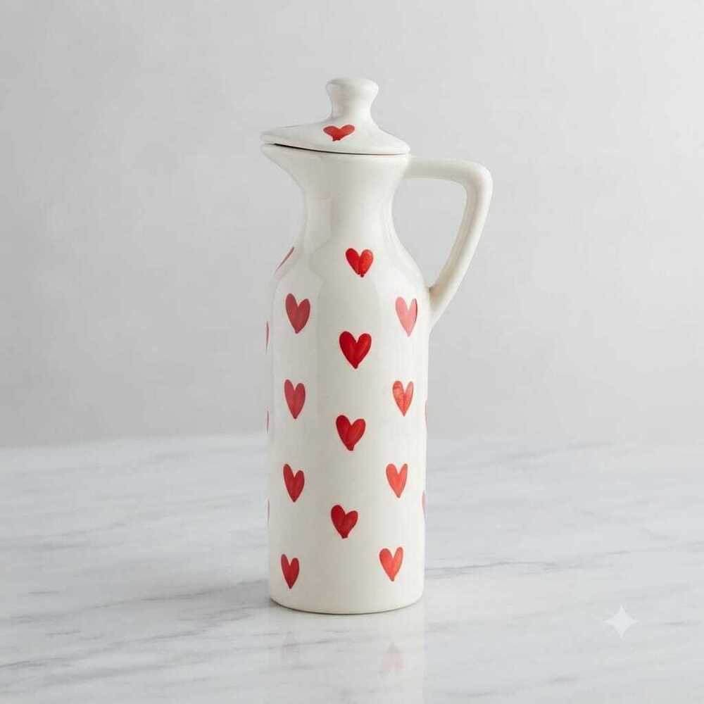 Ceramic Printed Oil Bottle