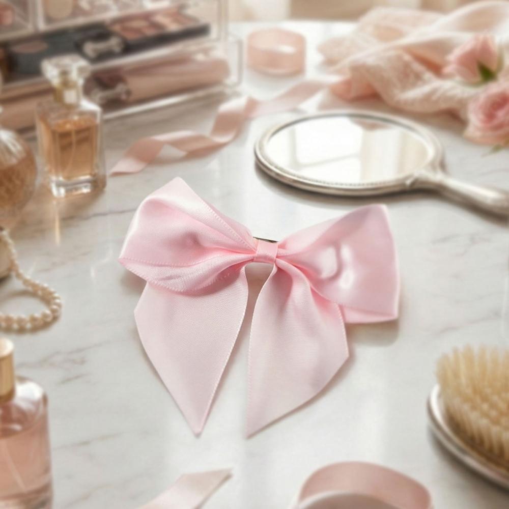 Elegant Satin Hair Bow Clip For Girls & Women (1 Pc) - Application: As Per Product Requirement
