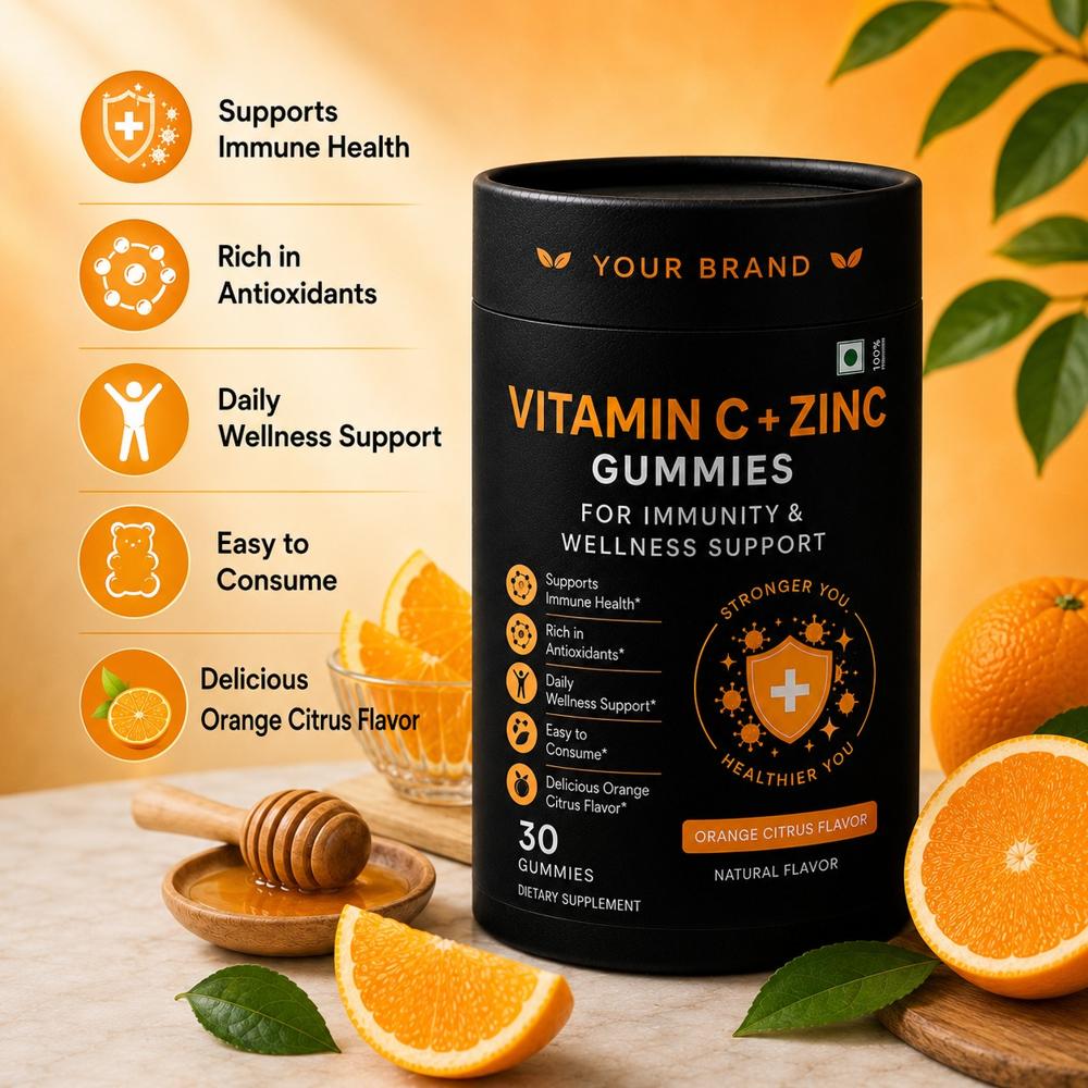 Vitamin C + Zinc Gummies for Immunity & Wellness Support