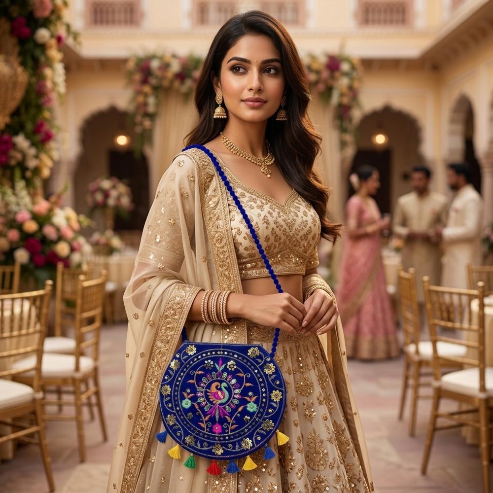 Ethnic Embroidered Crossbody Handbag