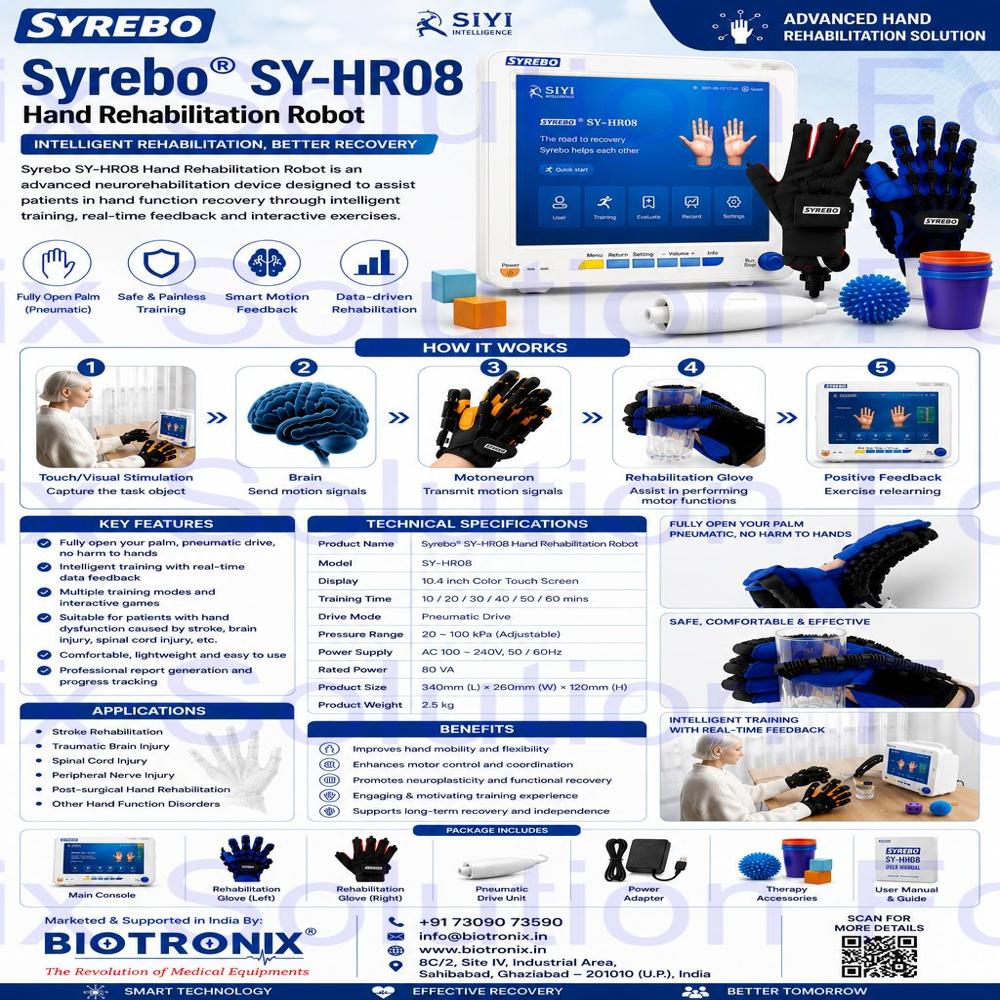 SYREBO C12 Neurorehabilitation Hand Robot