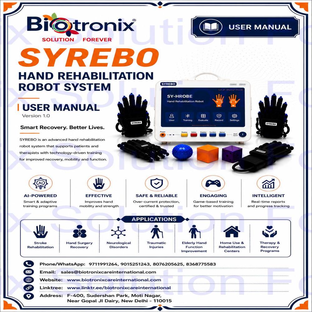 SYREBO C12 Pneumatic Hand Rehabilitation Glove