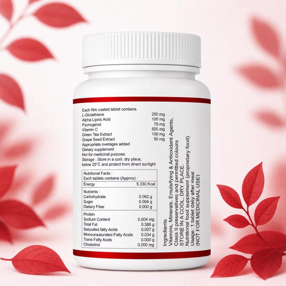 L- Glutathione, ALA, Grape Seed Extract Tablet
