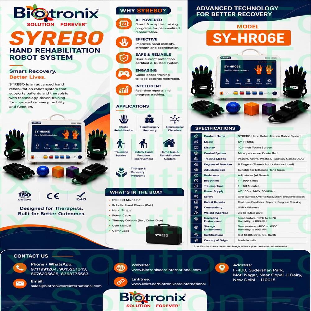 SYREBO C12 Interactive Hand Rehabilitation Robot