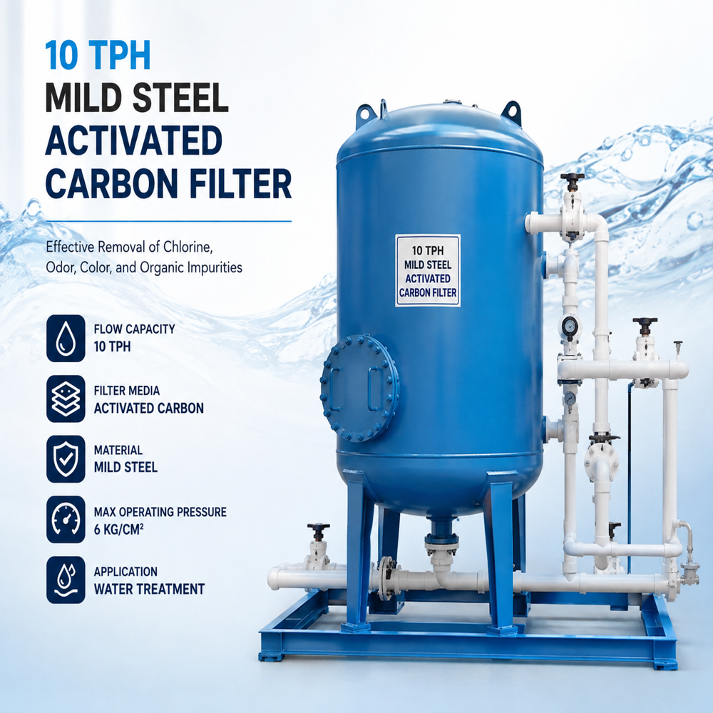 10 TPH Mild Steel Activated Carbon Filter