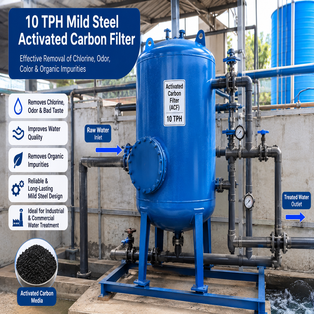 10 TPH Mild Steel Activated Carbon Filter