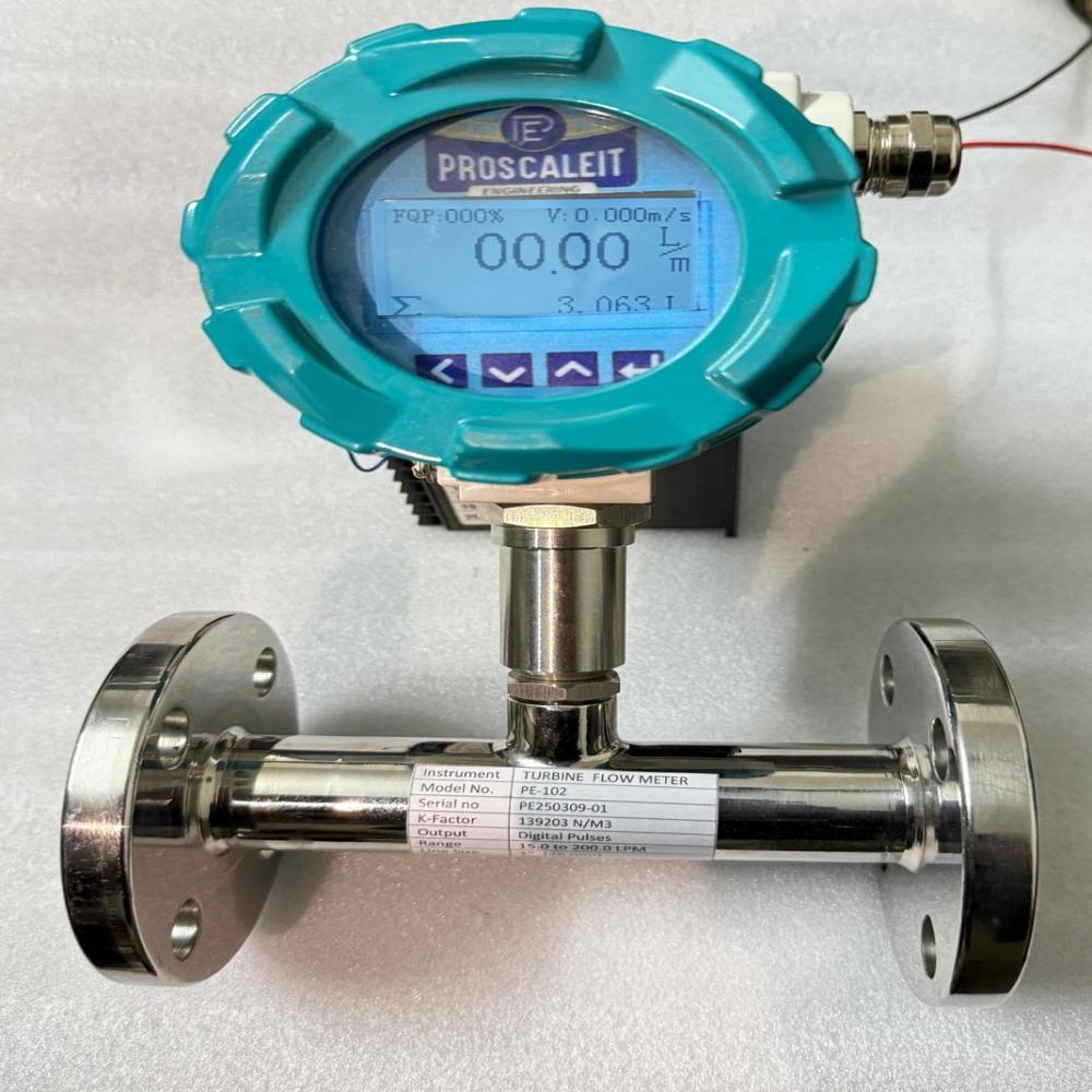 Flame Proof Turbine Flow Meter - Color: Blue