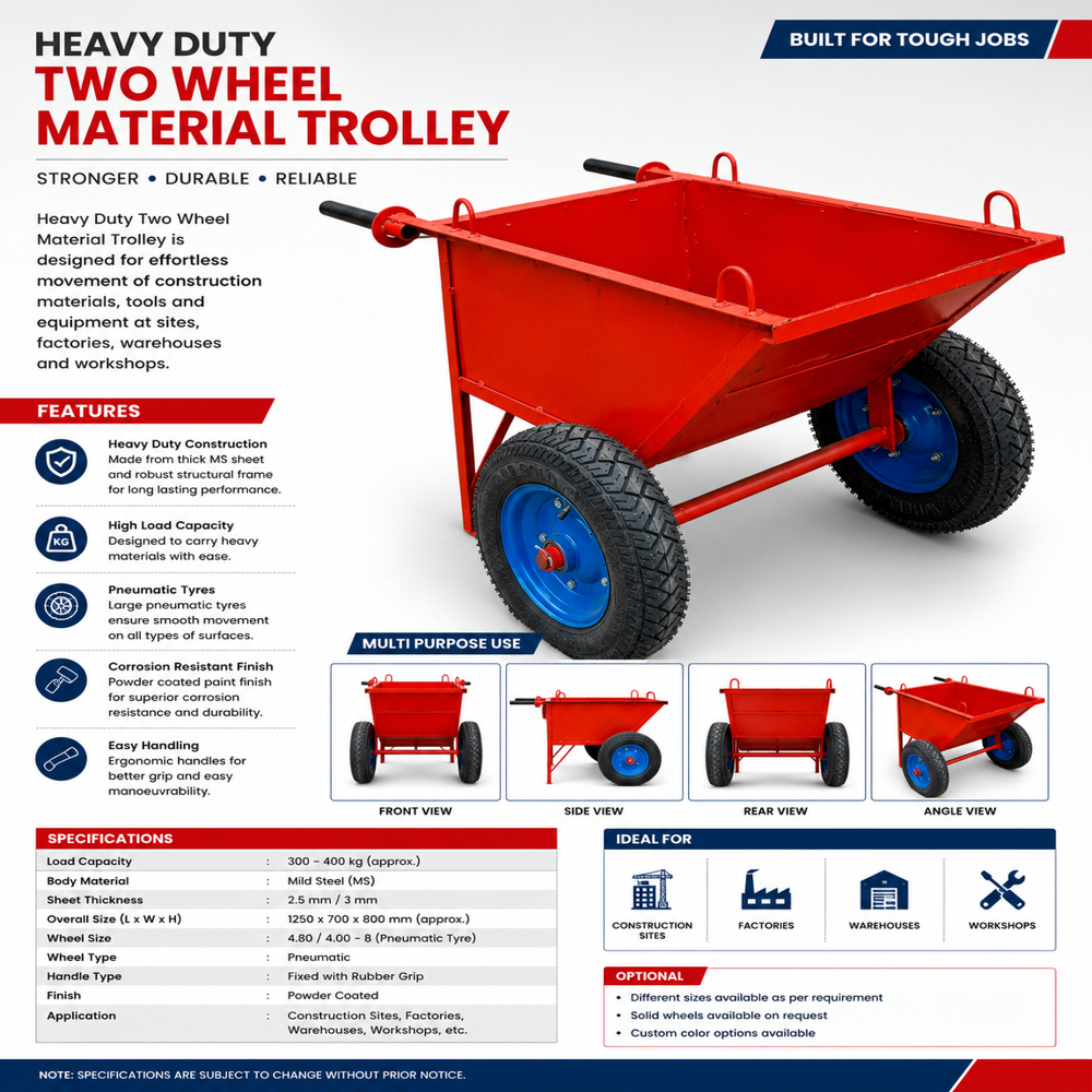 double wheel barrow trolley