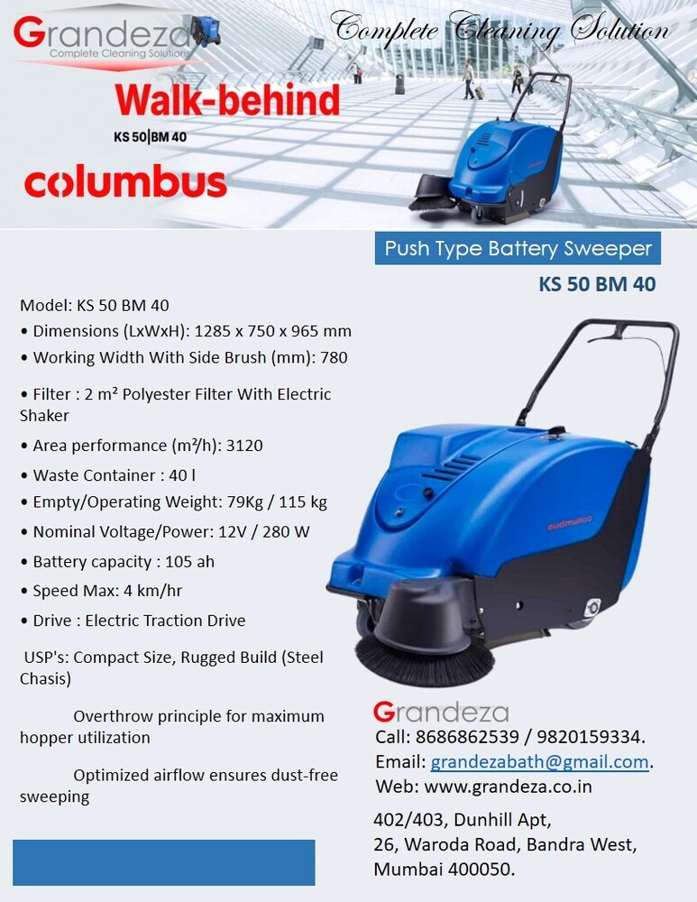 COLUMBUS Push Type Manual Sweeper K 70/40