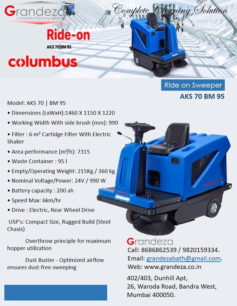 COLUMBUS Push Type Battery Sweeper KS 50 BM 40