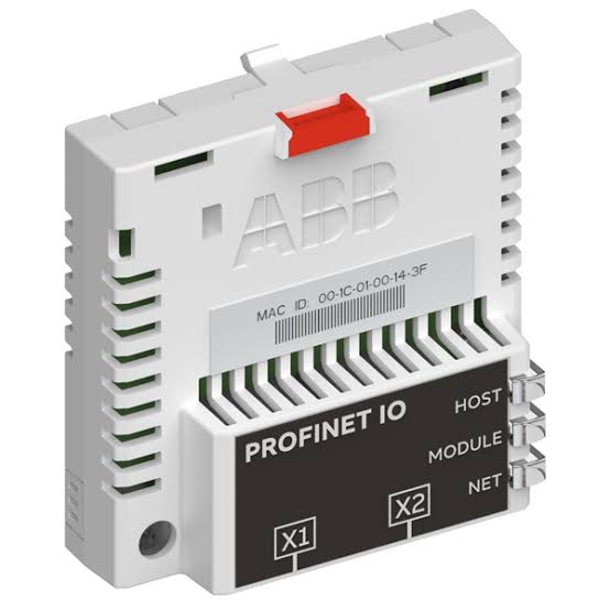 ABB FPNO-21 PROFINET IO Adapter Module (3AXD50000190751). Engineered to plug directly into the internal fieldbus option slots of ABB common architecture variable frequency drives