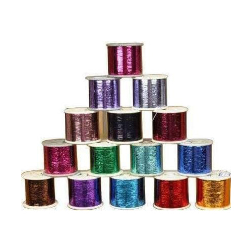 Multi-Color High-Luster Polyester Core Metallic Zari Thread
