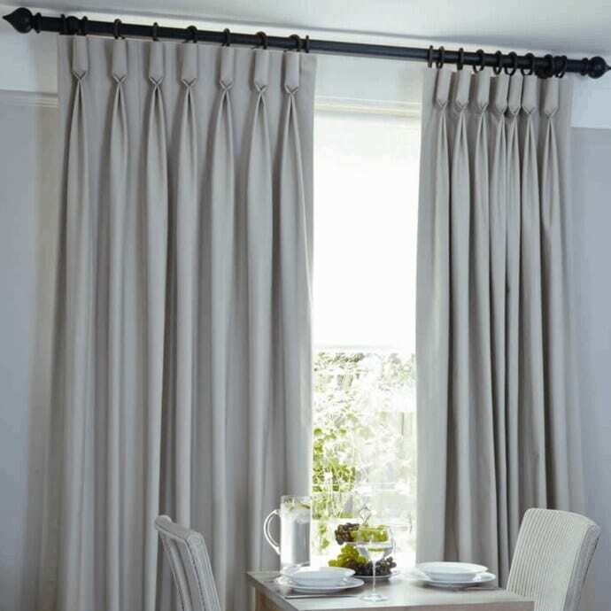 Party Wedding Plain Polyester Grommet Curtain