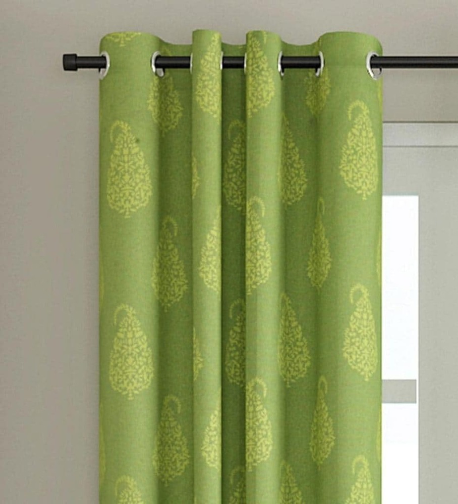 Green Colour Cotton Curtain