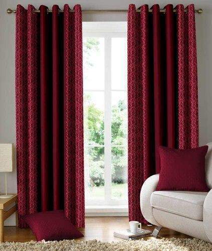 Maroon Door Cotton Curtains