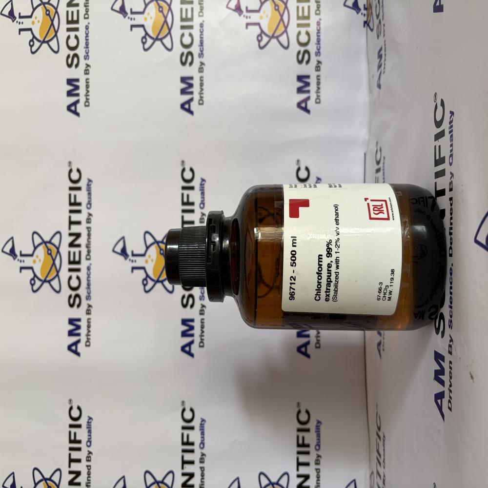 Chloroform Extrapure, 99% 500ml Srl - Application: Laboratory