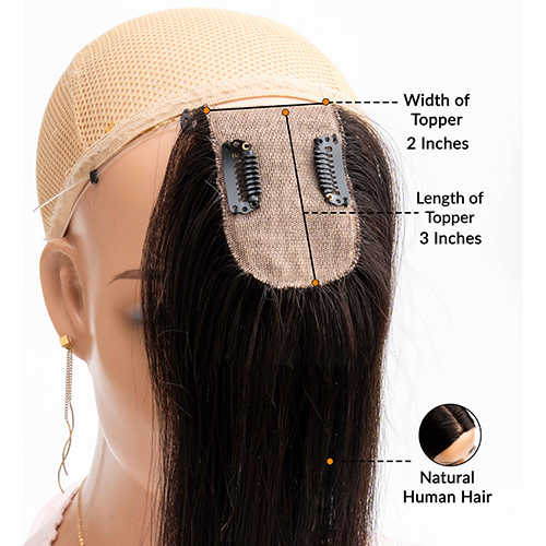 Human Hair Toppers - Color: Refer Color Chart