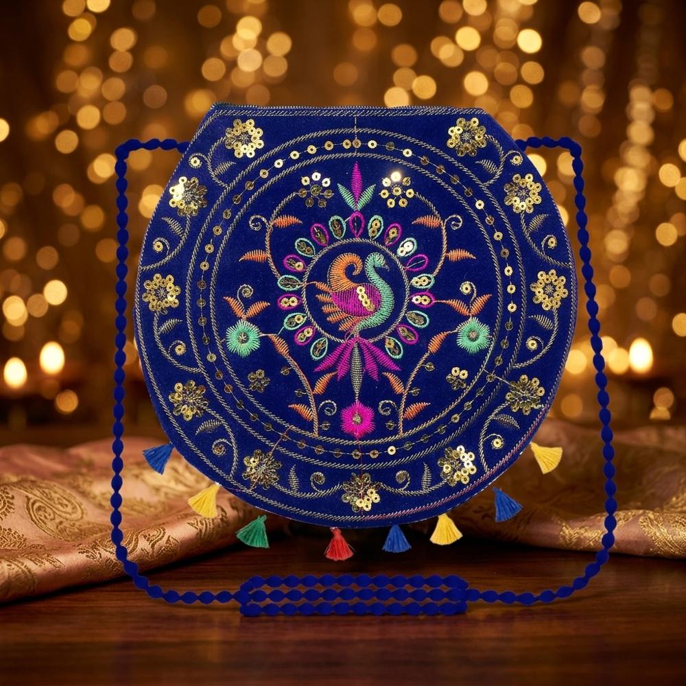 Traditional Embroidery Sling Bag for Girls & Women