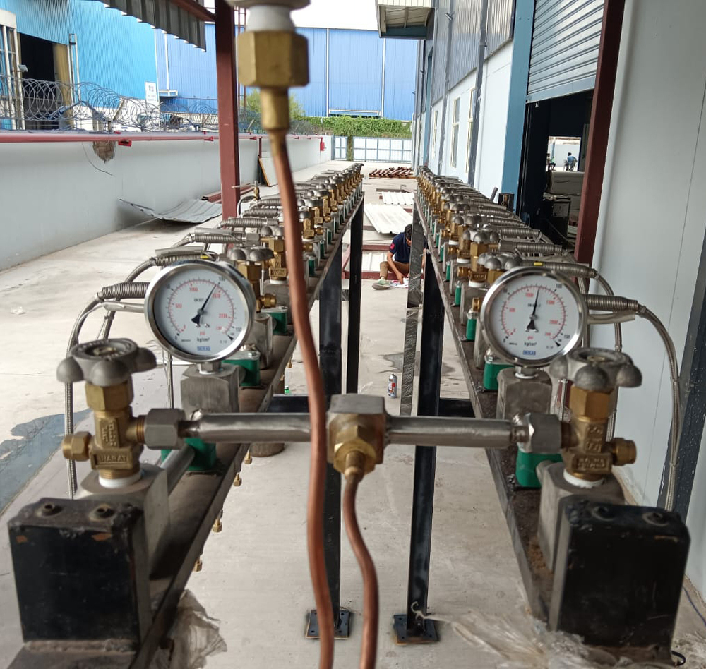 SS304 CO2 Gas Manifold System