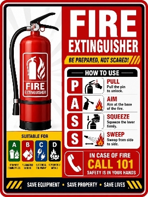 Fire extinguisher board