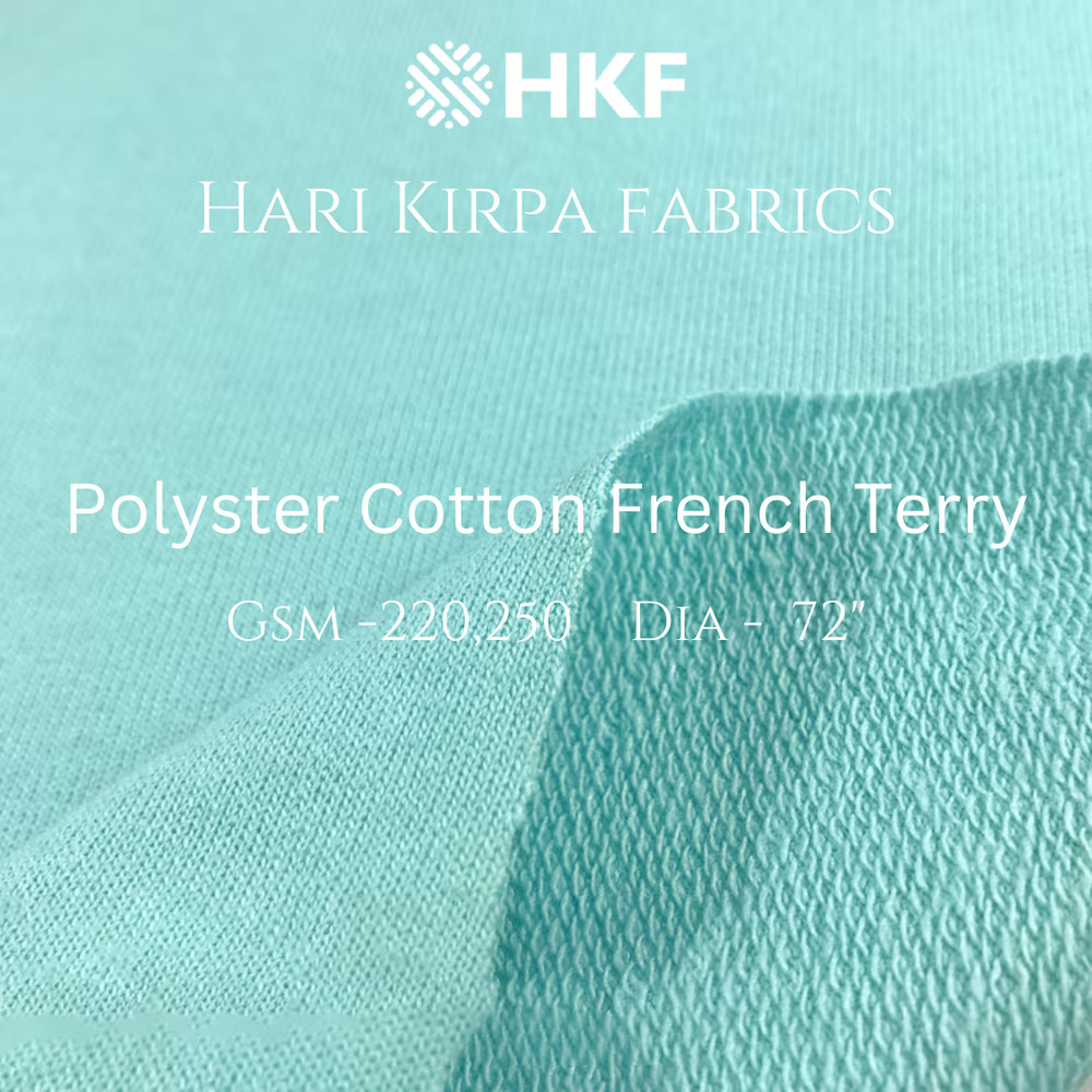 240GSM Polyester Cotton French Terry Fabric
