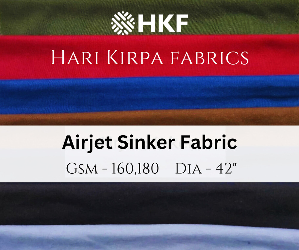 180Gsm Airjet Sinker Fabric - Application: Apparel