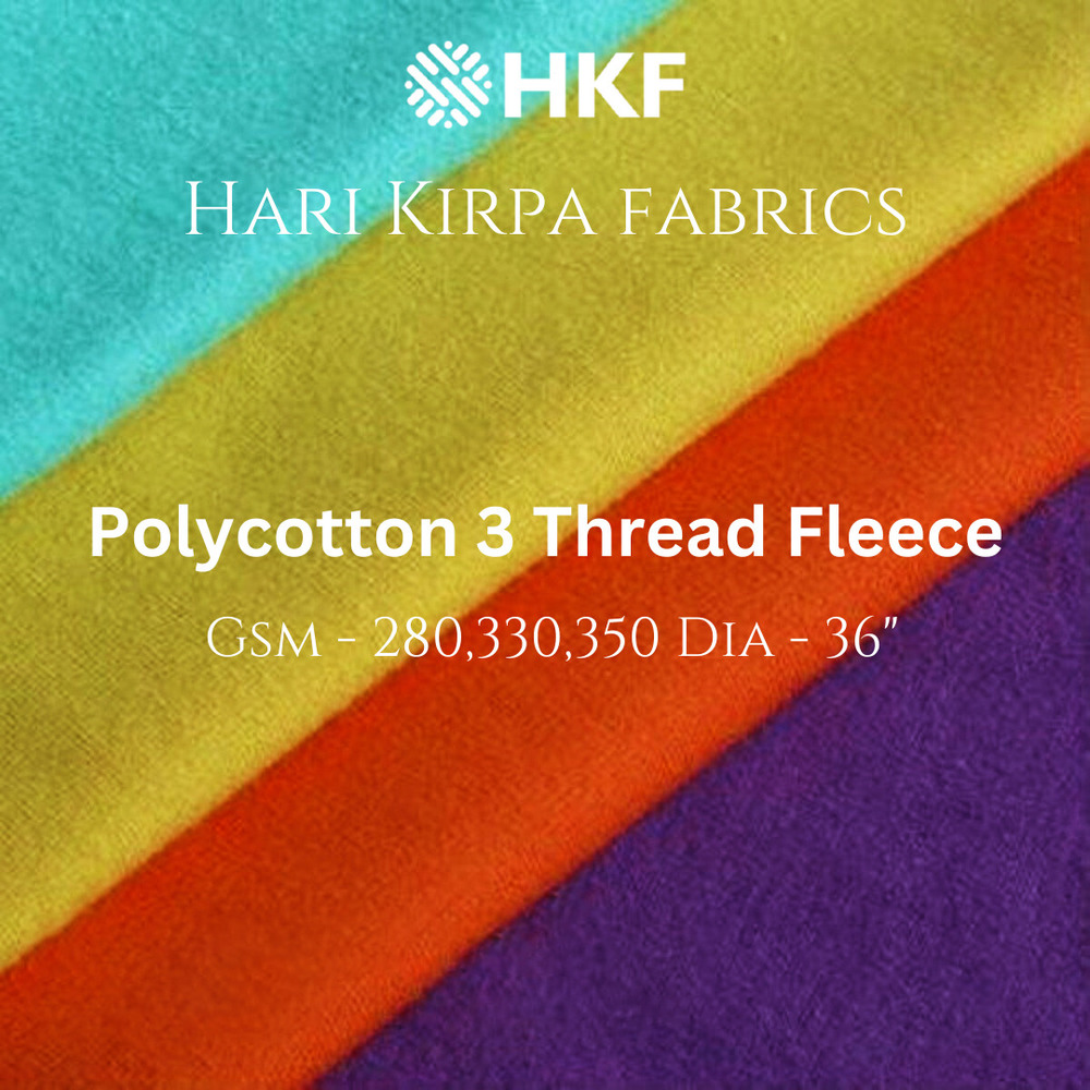 330GSM Polycotton 3 Thread Fleece Fabric