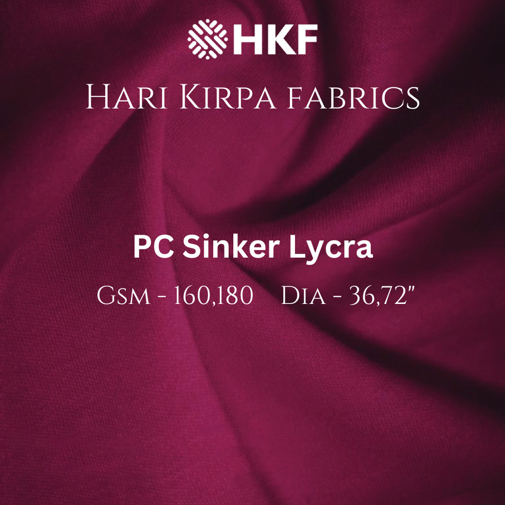 180GSM PC Sinker Lycra Fabric