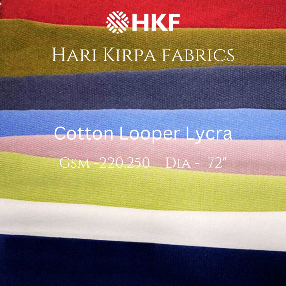 250GSM Cotton Looper Lycra Fabric