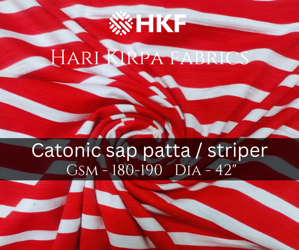 190GSM Catonic Sap Patta Striper Fabric