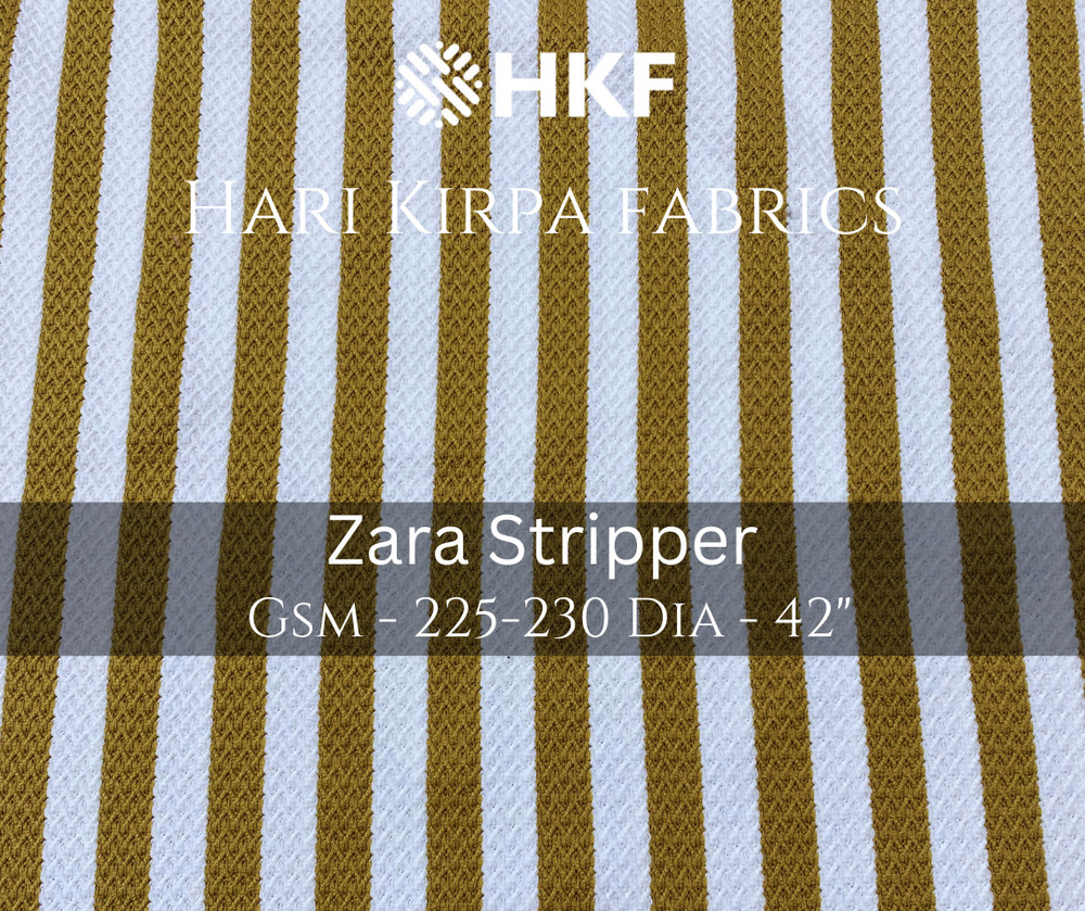 225Gsm Zara Stripper Fabric - Color: Brown And White Stripes (As Shown)