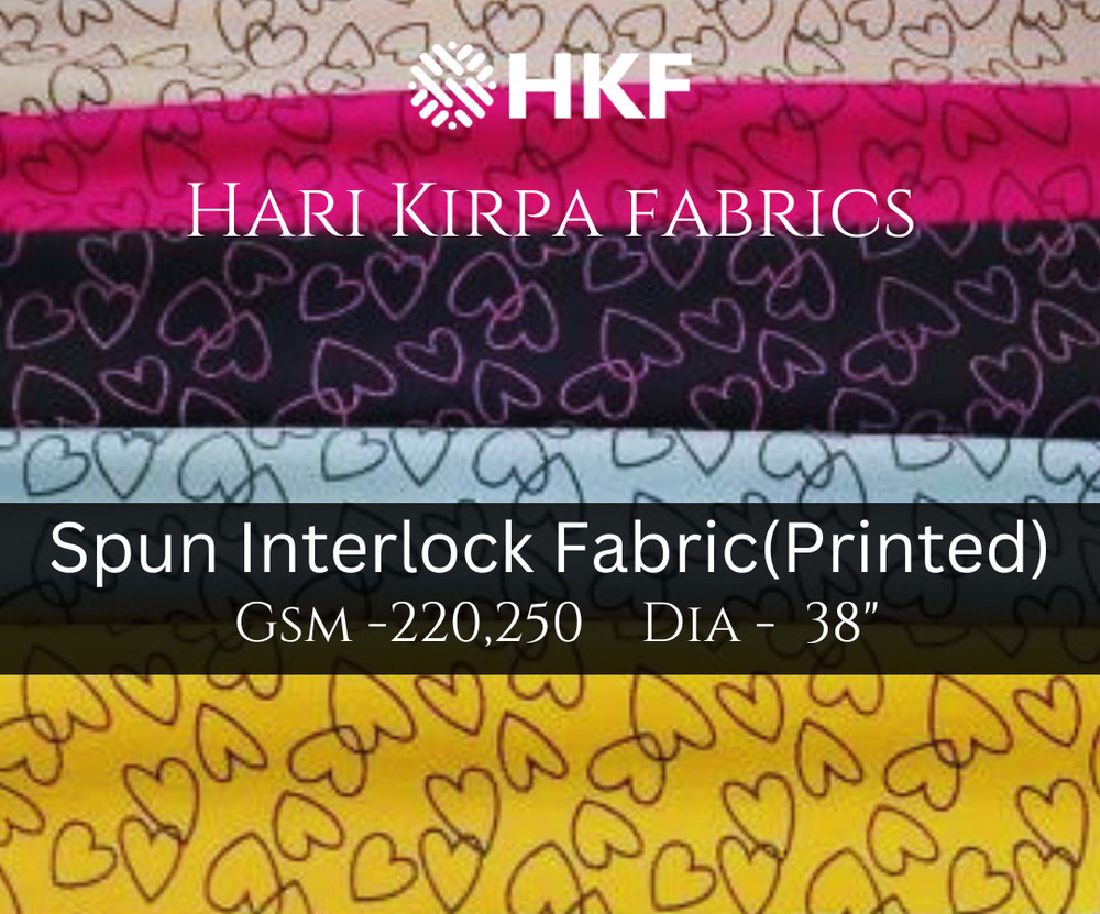 250GSM Spun Interlock Printed Fabric