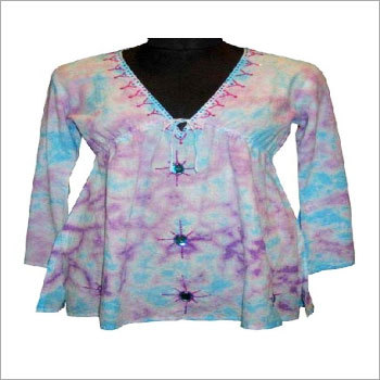 रेयॉन डाईड डिज़ाइनर लेडीज टॉप