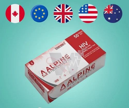 5 x Alpine 1-2 HIV Rapid Card - Pack of 5 Tests