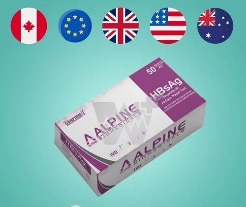 10 x Alpine HBsAG Rapid Card - Pack of 5 Tests