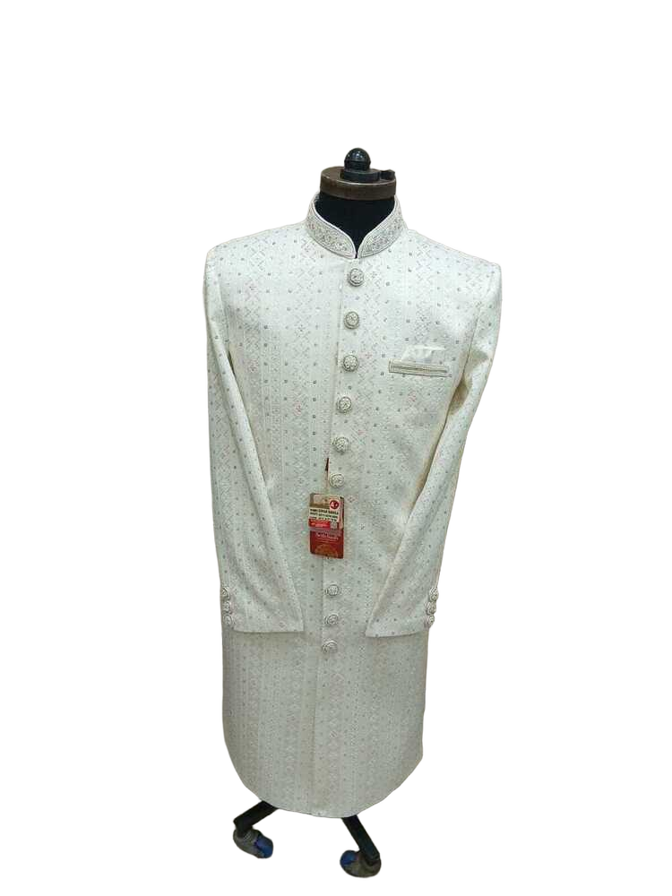Sonar Bangla White Sherwani