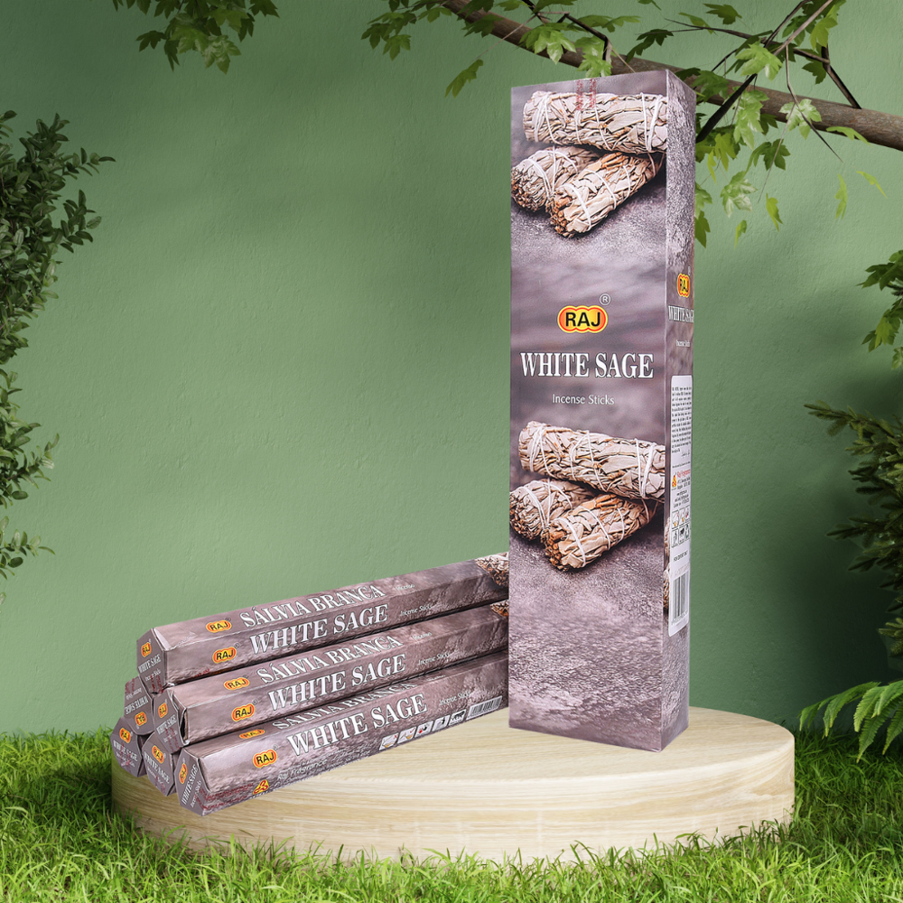 White Sage Tall Hexa Incense Sticks