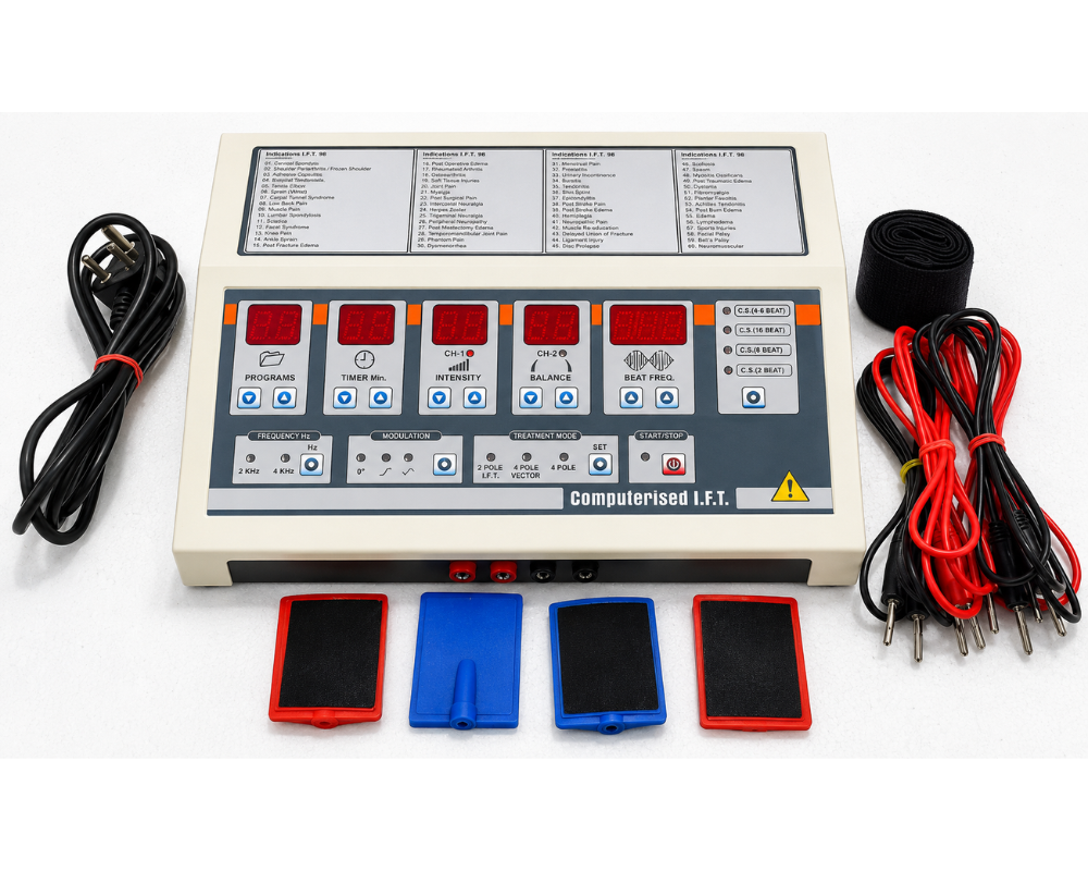 Digital Ift Machine For Physiotherapy 65 Program Interferential Therapy Unit | - Frequency Range: 2 Khz & 4 Khz Kilohertz ( Khz )