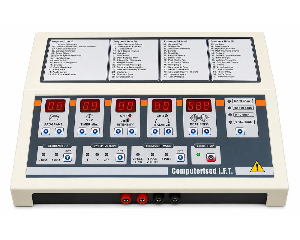 Digital IFT Machine for Physiotherapy 65 Program Interferential Therapy Unit |