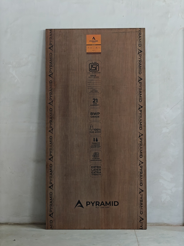 Pyramid Block Board Gold - Density: 650 Gram Per Cubic Centimeter(g/cm3)