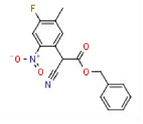 Benzyl 2-cyano-2-(4-fluoro-5-methyl-2-nitrophenyl)acetate